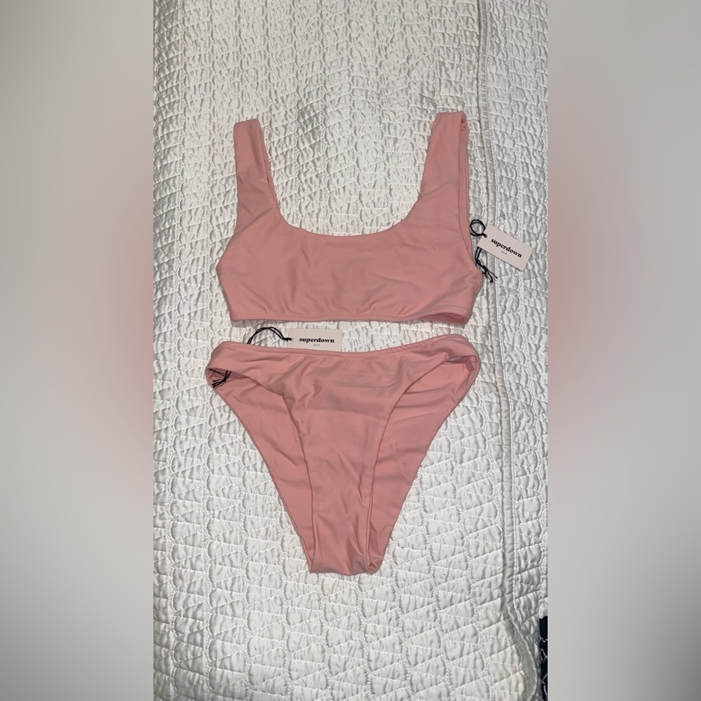 Superdown pink bikini set - size small